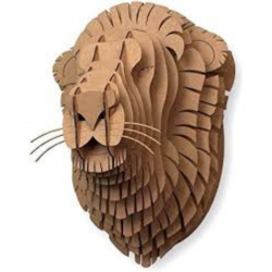 Trophée carton ondulé lion